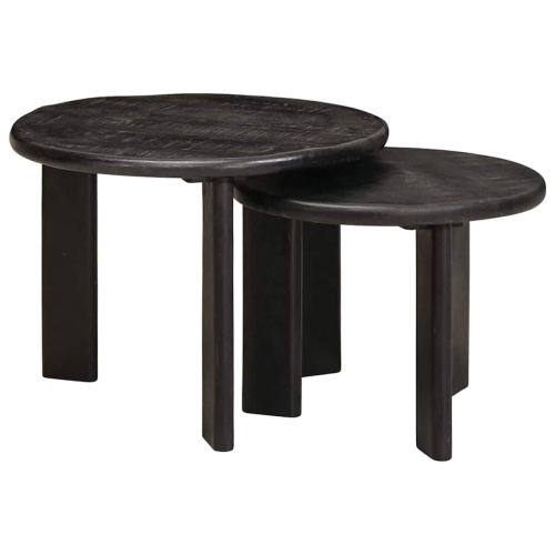 VidaXL vidaXL Nesting Coffee Tables 2 pcs White Solid Mango Wood