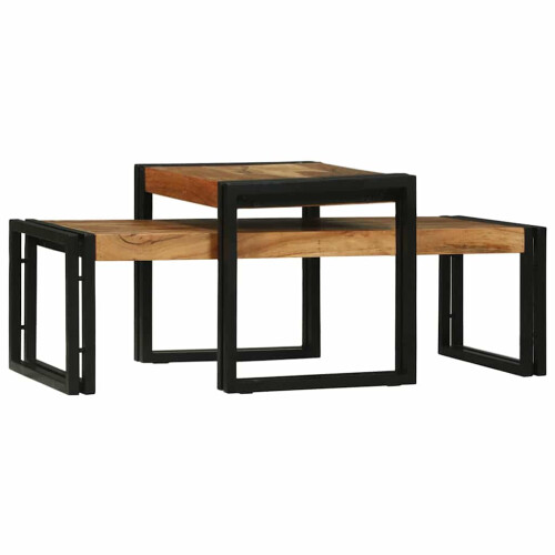VidaXL vidaXL Coffee Table 2 pcs Brown 48 x 40 x 40 cm Solid Acacia Wood