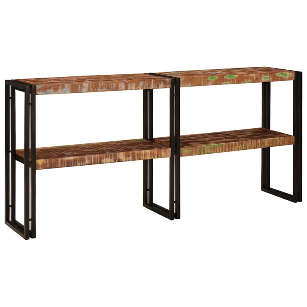 Vidaxl Console Table Multicolour 160 X 33 X 75 Cm Solid Reclaim Wood