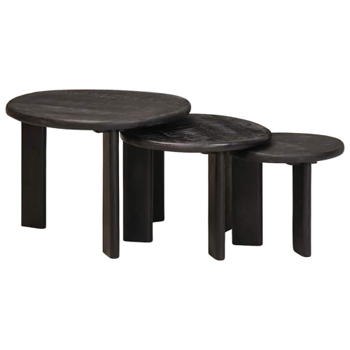 VidaXL vidaXL Nesting Coffee Tables 3 pcs White Solid Mango Wood