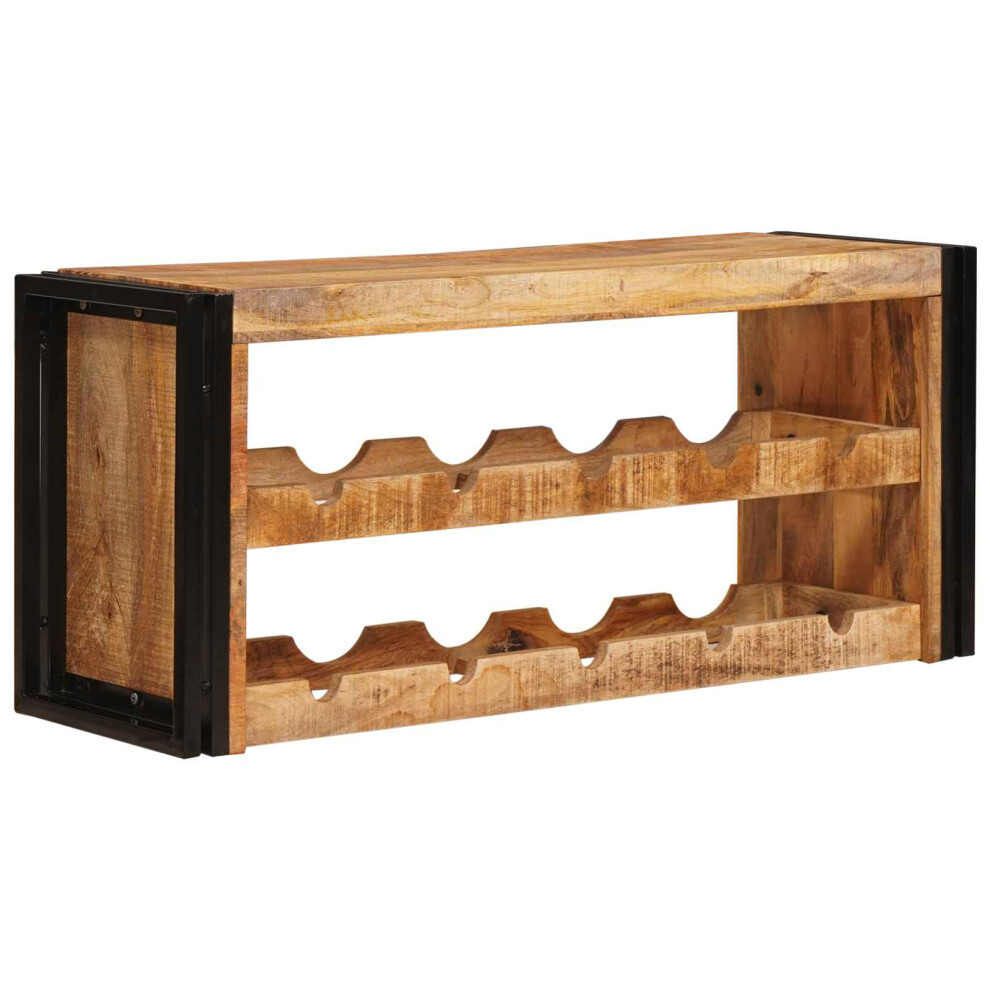 Vidaxl Wine Rack 100 X 45 X 33 Cm Solid Rough Mango Wood Brown