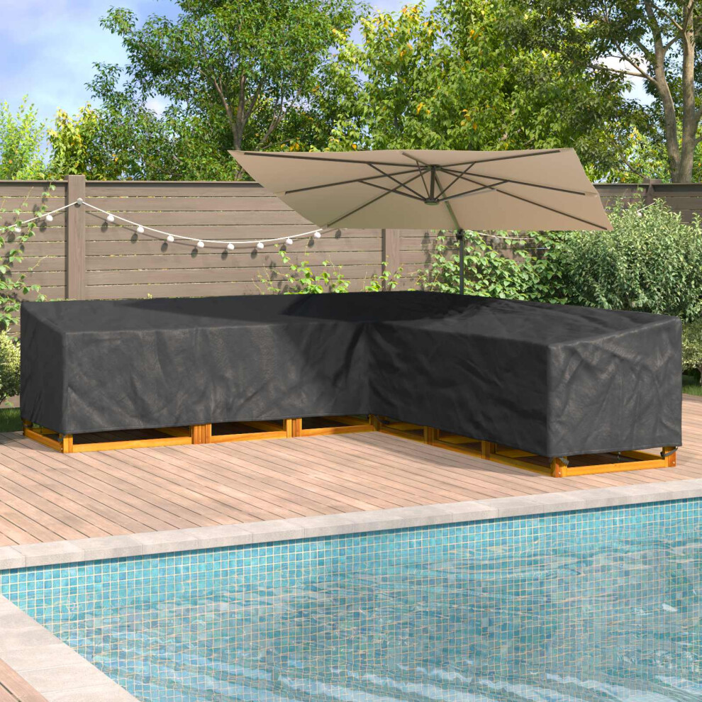 Vidaxl Furniture Cover Black 325 X 325 X 80 Cm 420D Oxford Fbric