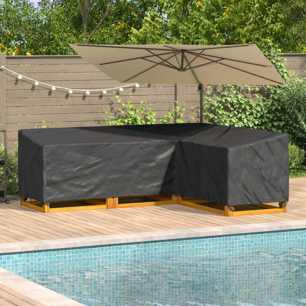 Vidaxl Furniture Cover Black 260 X 210 X 80 Cm 210D Oxford Fbric