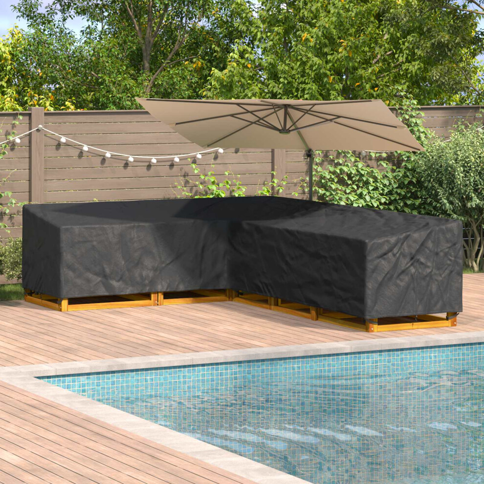 Vidaxl Furniture Cover 355 X 275 X 80 Cm 210D Oxford Fbric Black