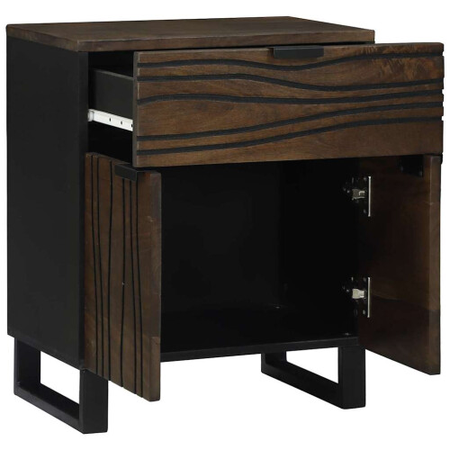 VidaXL vidaXL Bedside Cabinet Walnut 50 x 33 x 60 cm Solid Acacia wood 1