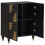 VidaXL vidaXL Sideboard with Shelf Black 60 x 33 x 75 cm Solid Mango Wood 2