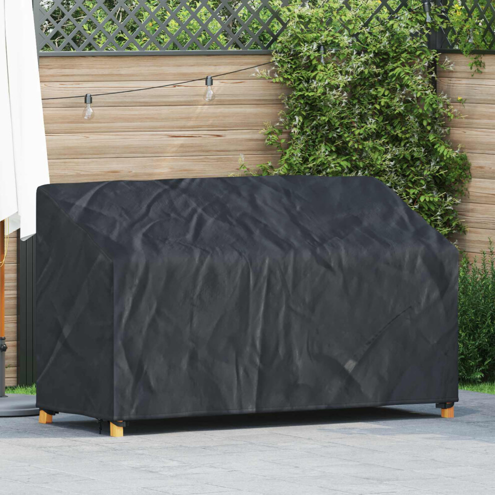 Vidaxl Garden Bench Cover Black 165 X 70 X 65 / 94 Cm 420D Oxford Fbric