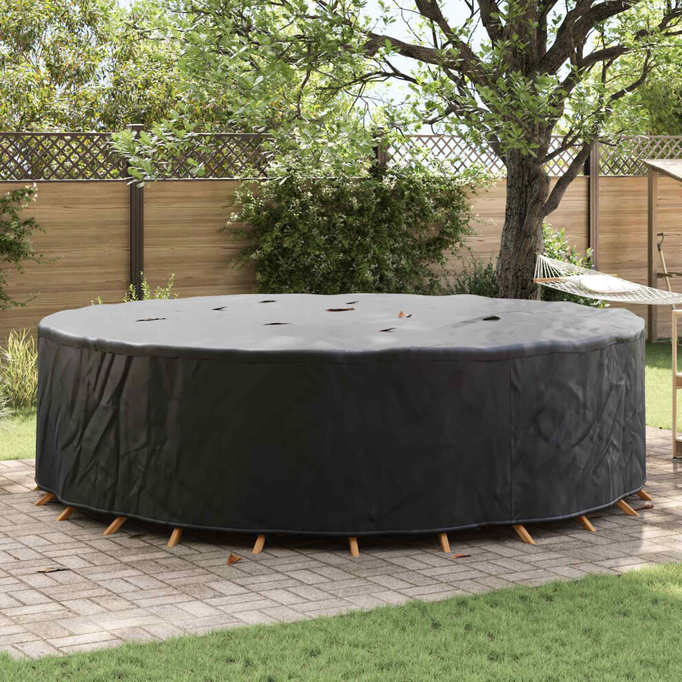 Vidaxl Furniture Cover Black 320 X 320 X 71 Cm 420D Oxford Fbric