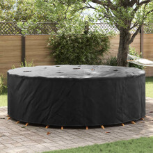 vidaXL Möbelbezug 279 x 279 x 85 cm 210D Oxford Stoff Rund Wasserdicht