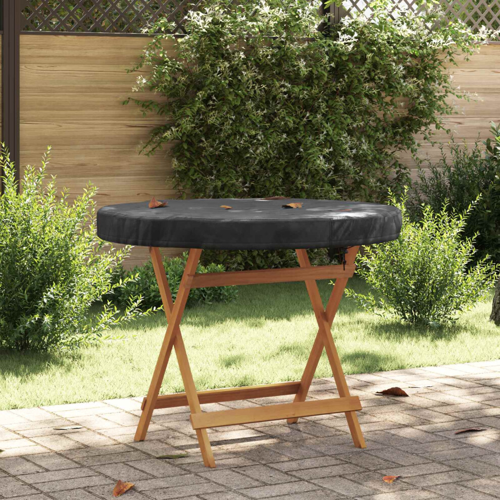Vidaxl Outdoor Table Cover Black 112 X 112 X 10 Cm 420D Oxford Fbric