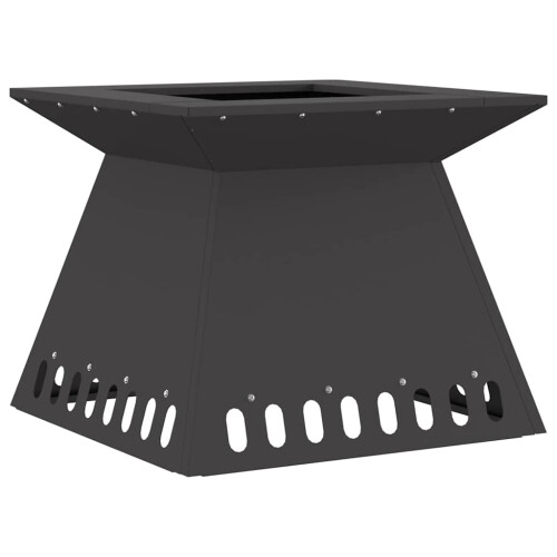VidaXL vidaXL Fire Pit Black 48 x 48 x 40 cm Steel 1