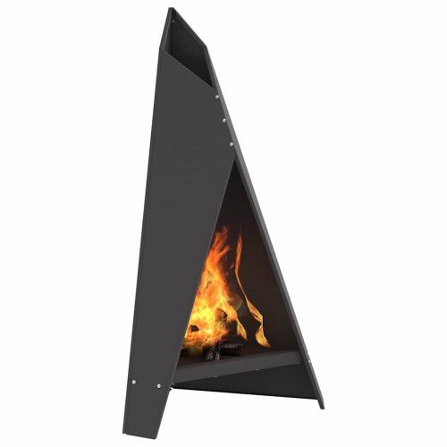 VidaXL vidaXL Fire Pit Black 58 x 40 x 100 cm Steel 2