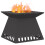 VidaXL vidaXL Fire Pit Black 48 x 48 x 40 cm Steel 3