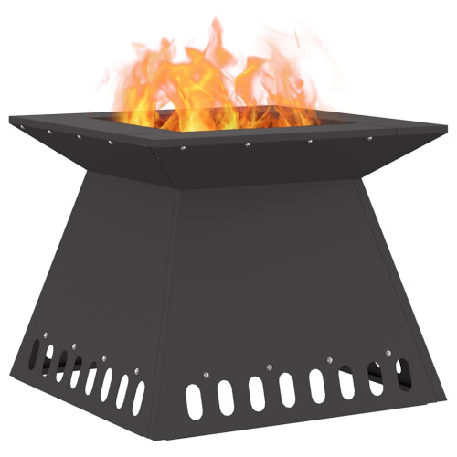 VidaXL vidaXL Fire Pit Black 48 x 48 x 40 cm Steel 2