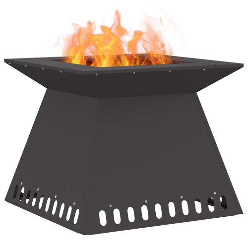 VidaXL vidaXL Fire Pit Black 60 x 60 x 50 cm Steel 2