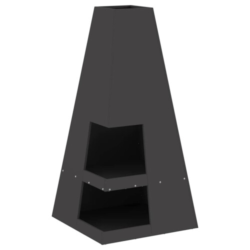 VidaXL vidaXL Fire Pit Black 50 x 50 x 100 cm Steel 1