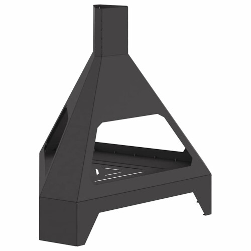 VidaXL vidaXL Fire Pit Black 50 x 43 x 52 cm Steel 1