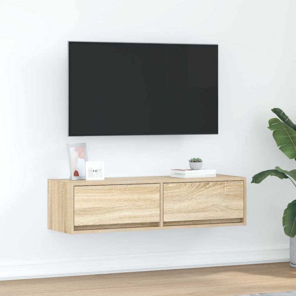 Vidaxl Tv Cabinet Sonoma Oak 100 X 31 X 25.5 Cm Engineered Wood