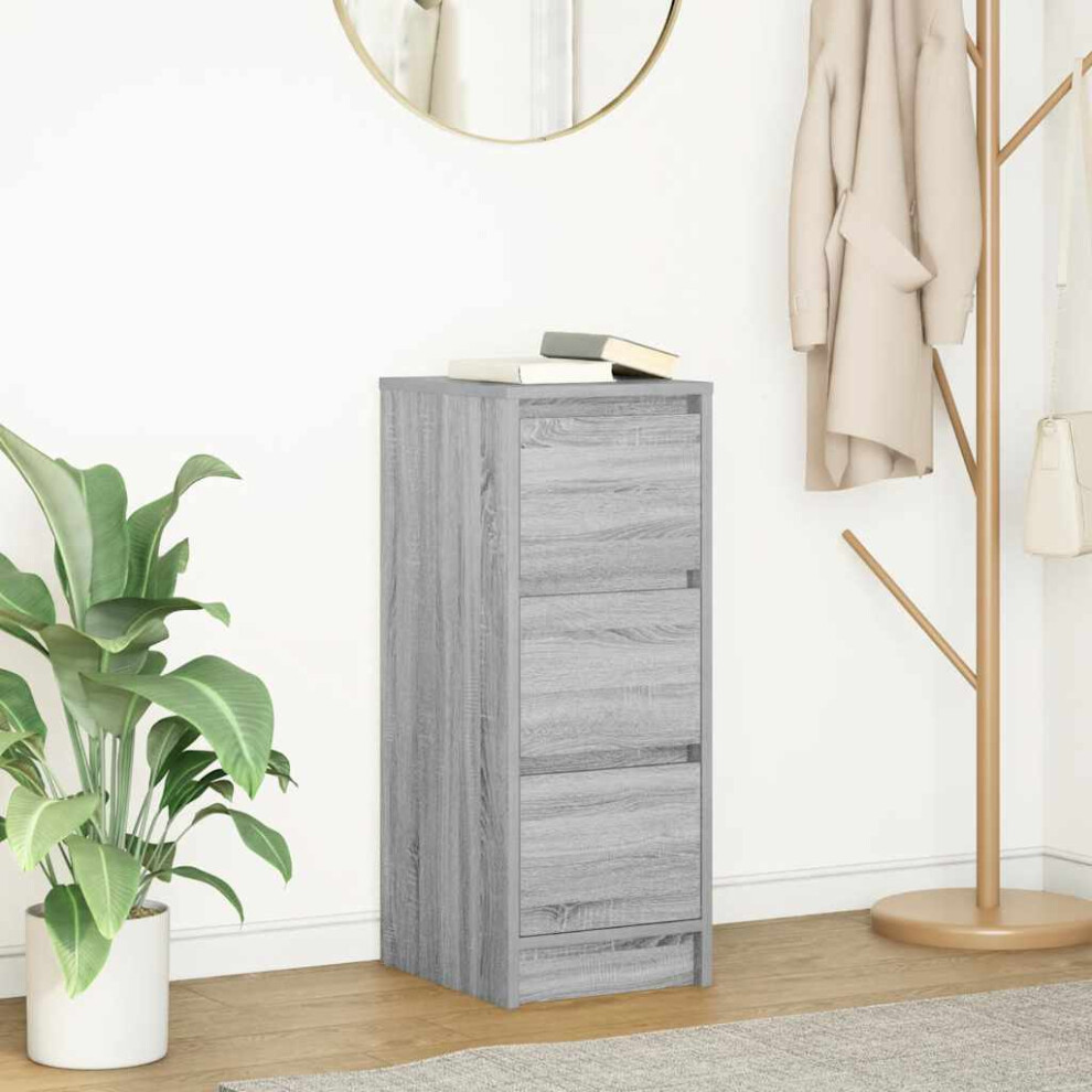 Vidaxl Sideboard Grey Sonoma 29.5X34x76 Cm Engineered Wood