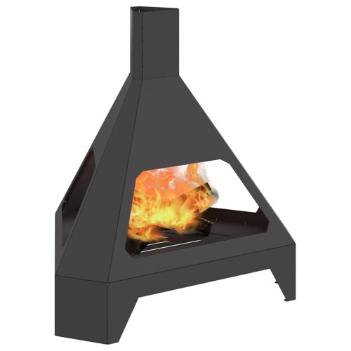 VidaXL vidaXL Fire Pit Black 50 x 43 x 52 cm Steel 2