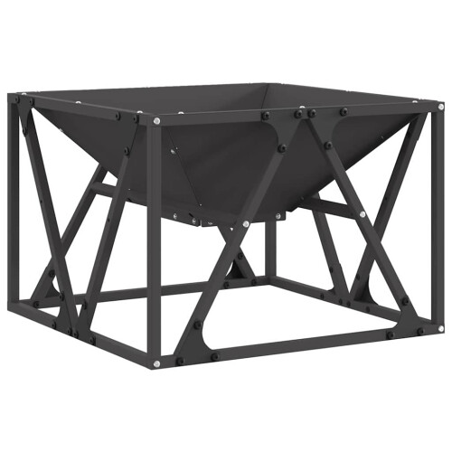 VidaXL vidaXL Fire Pit Black 50 x 50 x 35 cm Steel 1