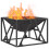 VidaXL vidaXL Fire Pit Black 50 x 50 x 35 cm Steel 3