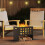 VidaXL vidaXL Fire Pit Black 50 x 30 x 40 cm Steel 4