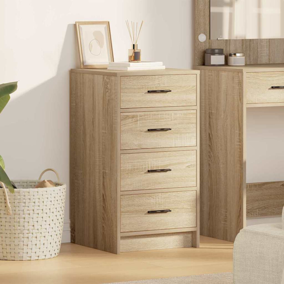 Vidaxl Sideboard Sonoma Oak 40 X 41 X 75 Cm Engineered Wood
