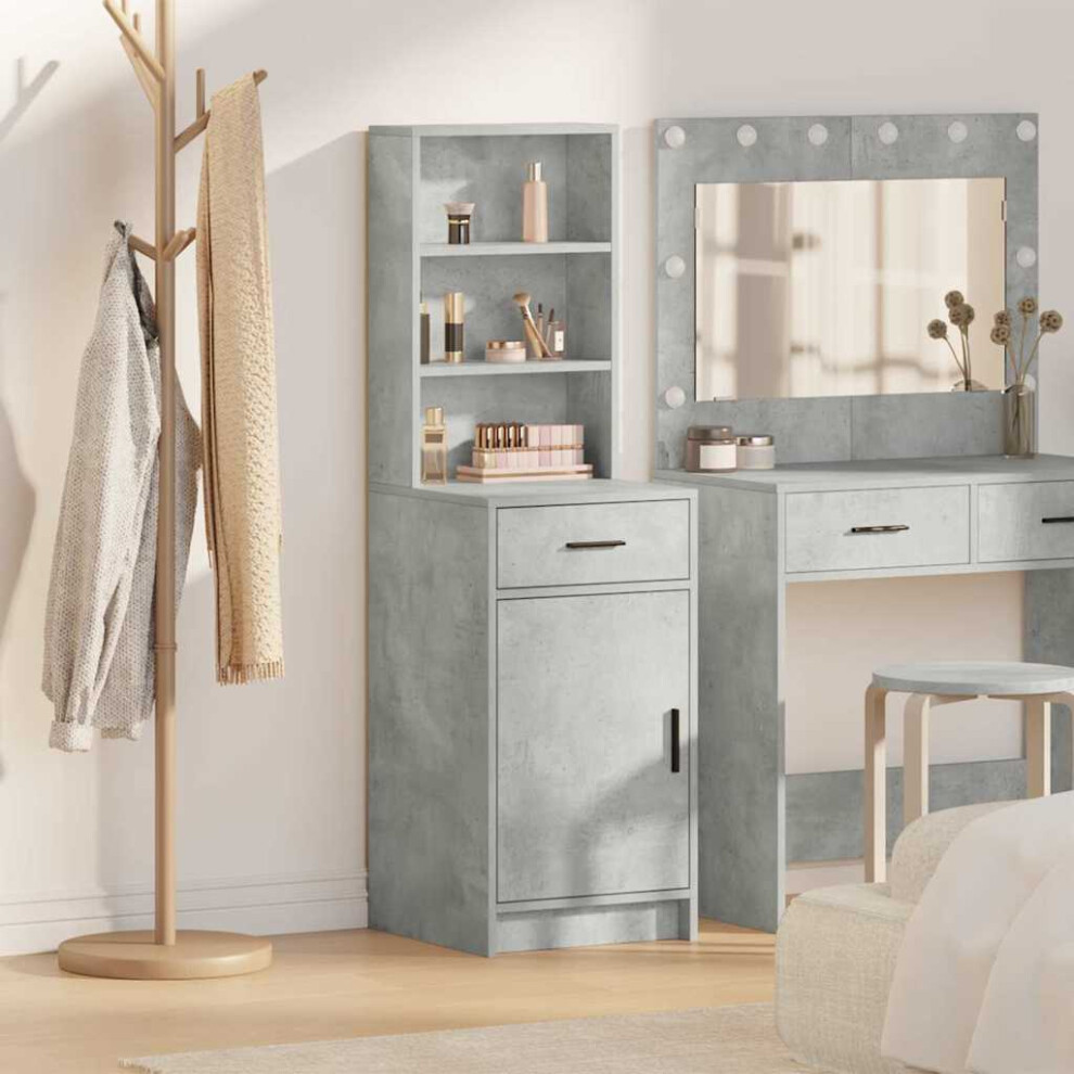 VIDAXL Engineered Wood Highboard - Grey - 40 x 40.5 x 135 cm - Image 2