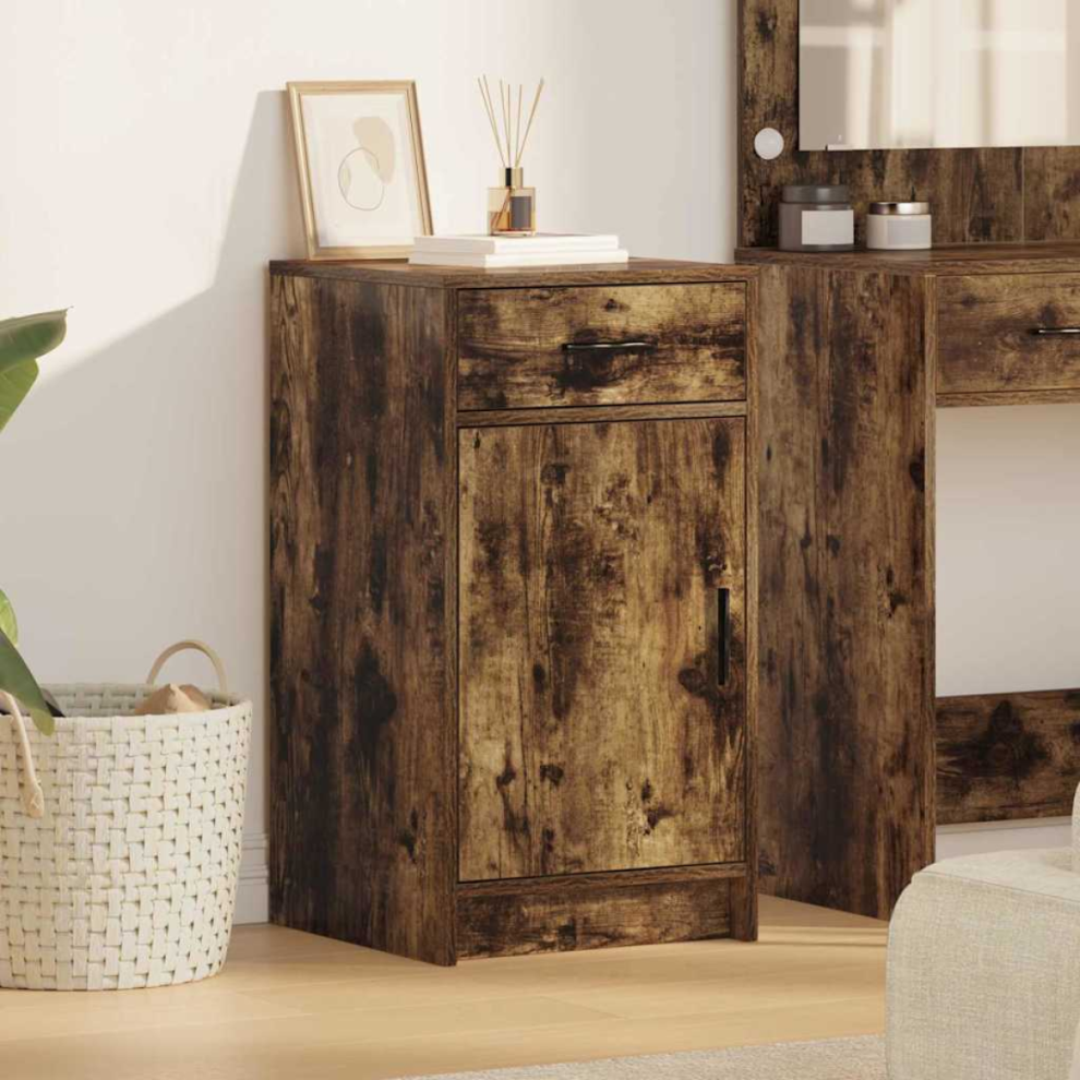 Vidaxl Sideboard Smoked Oak 40 X 40.5 X 75 Cm Engineered Wood