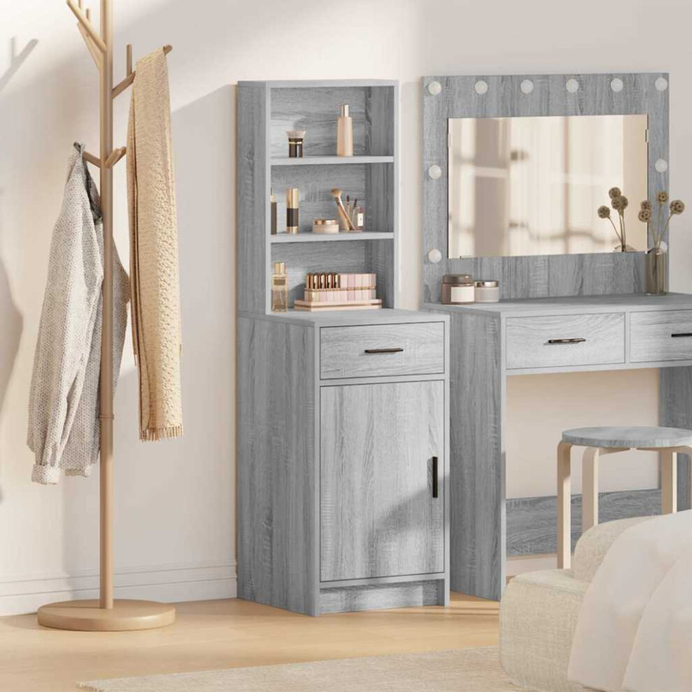 Vidaxl Highboard Grey Sonoma 40 X 40.5 X 135 Cm Engineered Wood