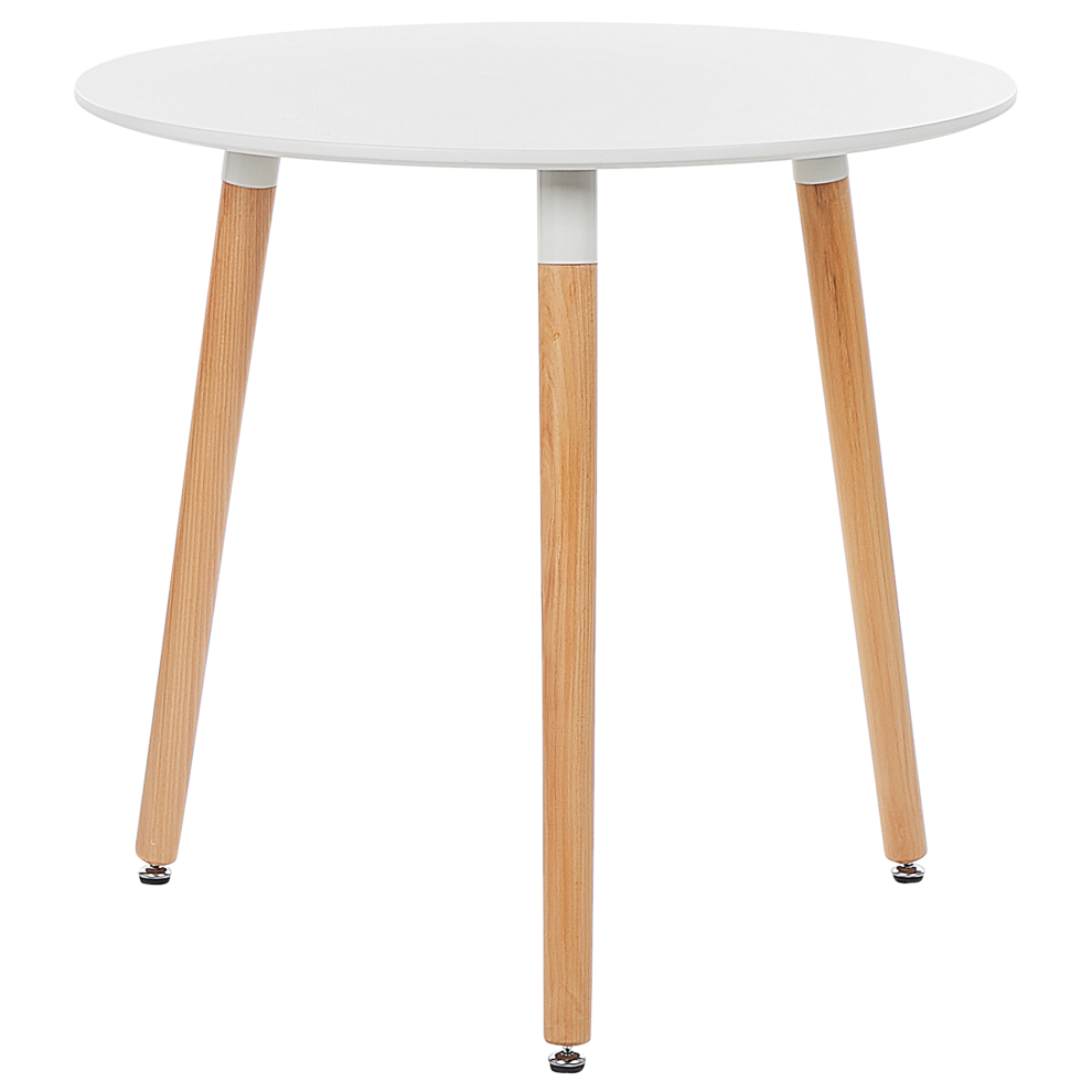 Beliani Dining Table Boma White 80 Cm 80 Cm