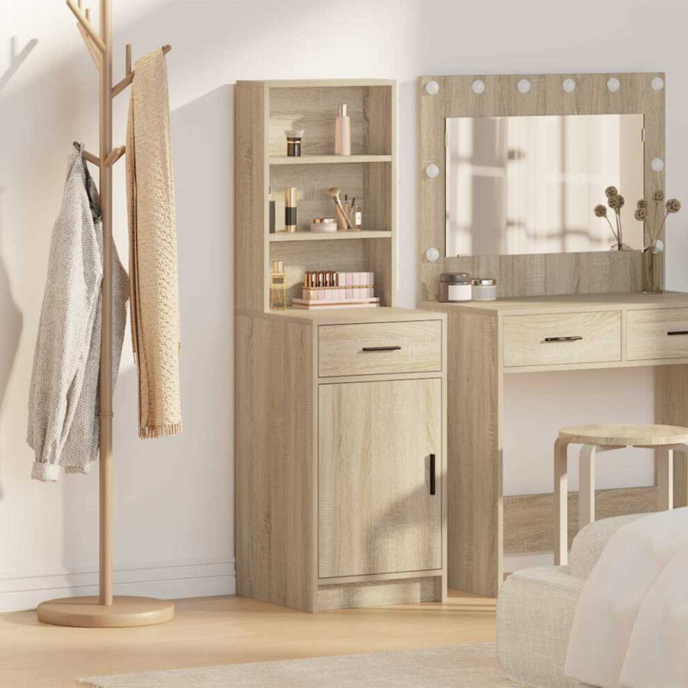 Vidaxl Highboard Sonoma Oak 40 X 40.5 X 135 Cm Engineered Wood