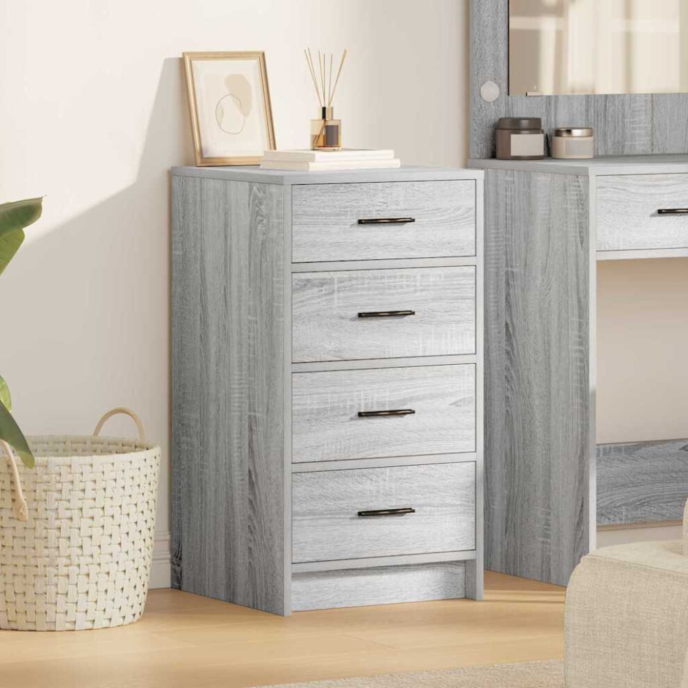 Vidaxl Sideboard Sonoma 40 X 41 X 75 Cm Engineered Wood Grey