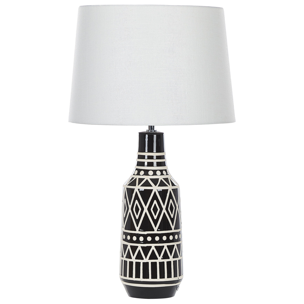 Beliani Table Lamp Shebelle Ceramic Black