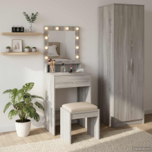 vidaXL Dressing Table Grey Sonoma 50 x 41 x 135 cm Engineered Wood