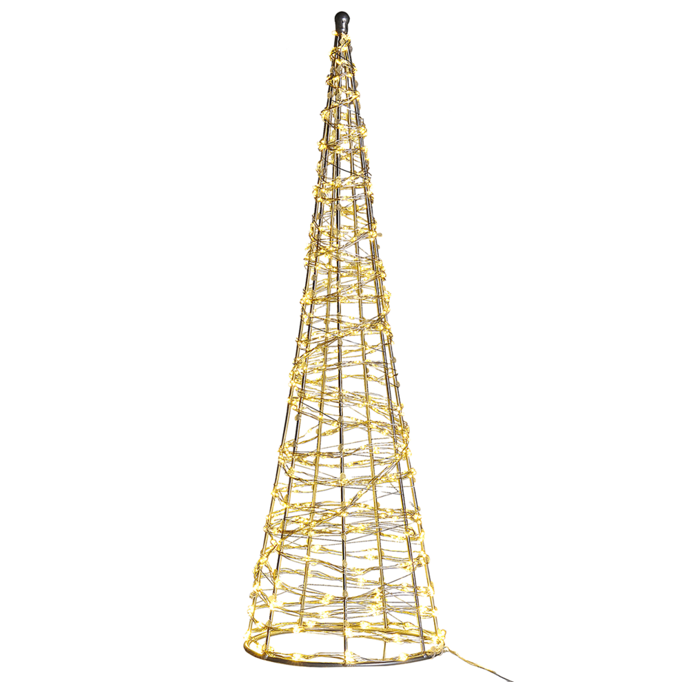Beliani Outdoor Decoration Led Kotala Christmas Tree 57 Cm Silver