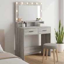 vidaXL Dressing Table Grey Sonoma 79 x 41 x 135 cm Engineered Wood