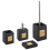 Beliani 4-Piece Bathroom Accessories Set KOUROU Ceramic Black 1