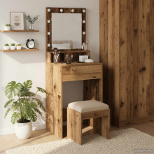 vidaXL Dressing Table Old Wood 50 x 41 x 135 cm Engineered Wood