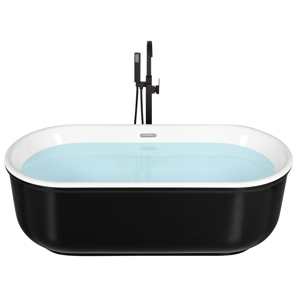 Beliani Freestanding Bathtub Pinel 1700 X 800 Mm Black