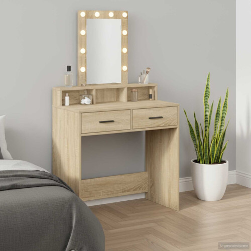VidaXL vidaXL Dressing Table Brown 79 x 41 x 140 cm Engineered Wood