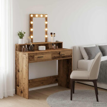 vidaXL Dressing Table Brown 100 x 41 x 140 cm Engineered Wood