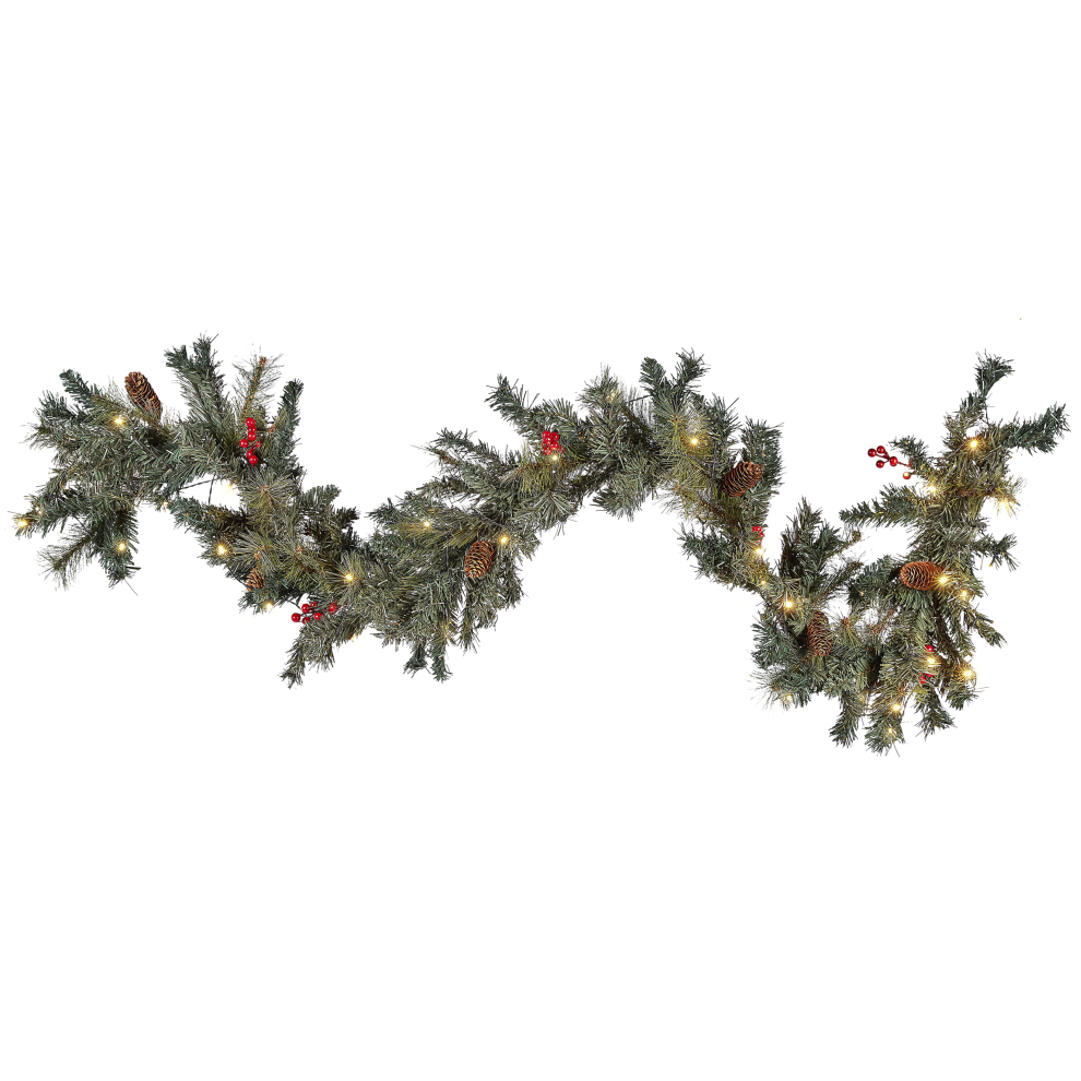 Beliani Christmas Garland Led Tenala 180 Cm Green