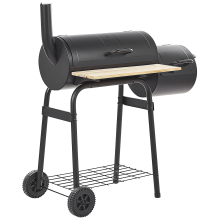 Charcoal BBQ Grill SATAH with Smoker Metal Black