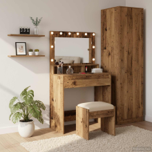 vidaXL Dressing Table Old Wood 75.5 x 41 x 135 cm Engineered Wood