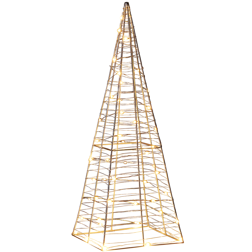 Beliani Outdoor Decoration Led Puksala Christmas Tree 60 Cm Silver