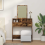 VidaXL vidaXL Dressing Table Smoked Oak 79 x 41 x 140 cm Engineered Wood 1