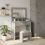 VidaXL vidaXL Dressing Table Concrete Grey 75.5 x 41 x 135 cm Engineered Wood 1