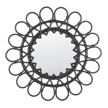 Wall Mirror BABAI 60 cm 60 cm Rattan Black